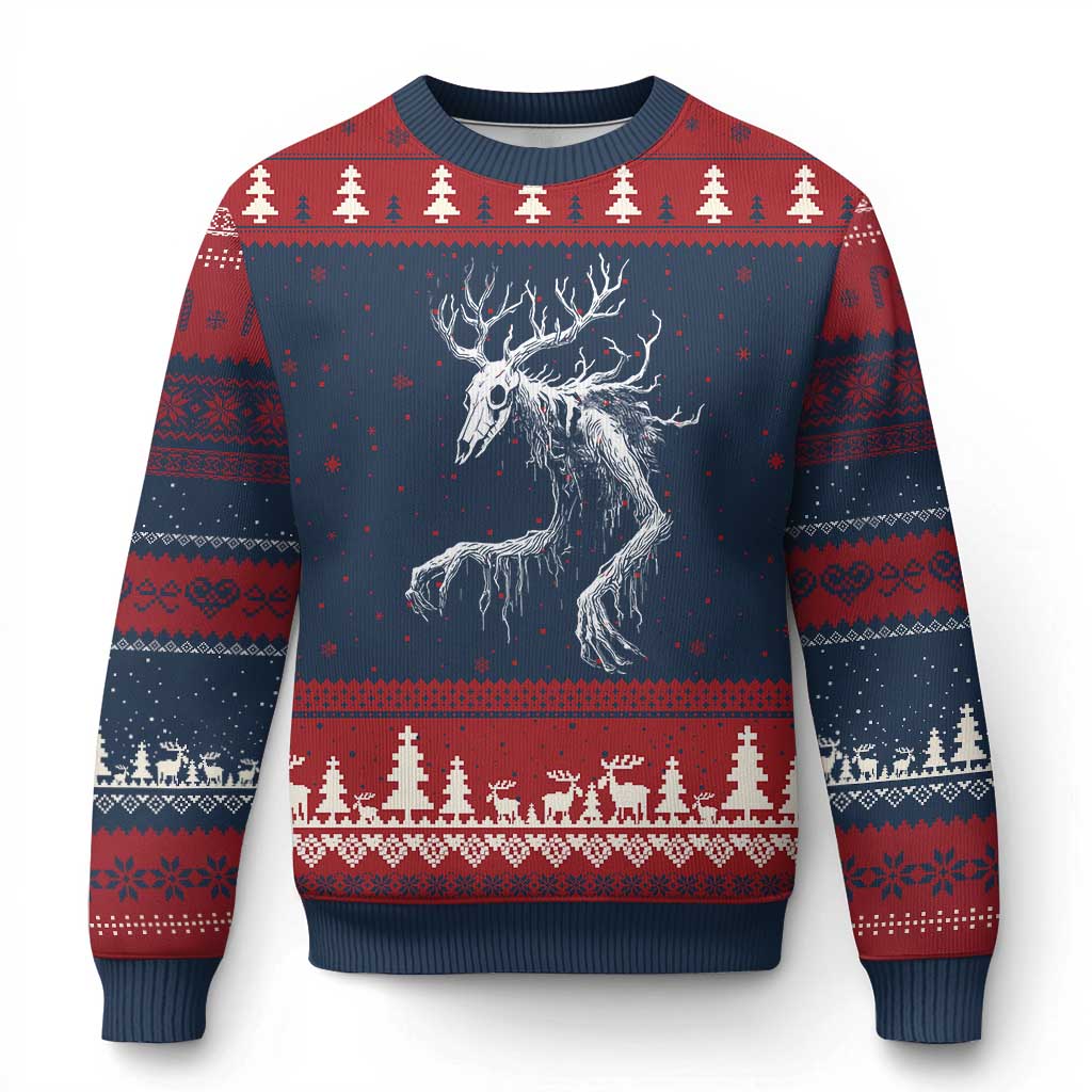 Wendigo Monster Skinwalker Mythical Cryptid Ugly Christmas Sweater - Wonder Print Shop