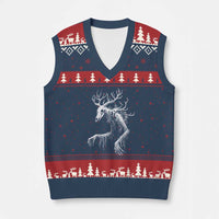 Wendigo Monster Skinwalker Mythical Cryptid V-Neck Knit Sweater Vest - Wonder Print Shop