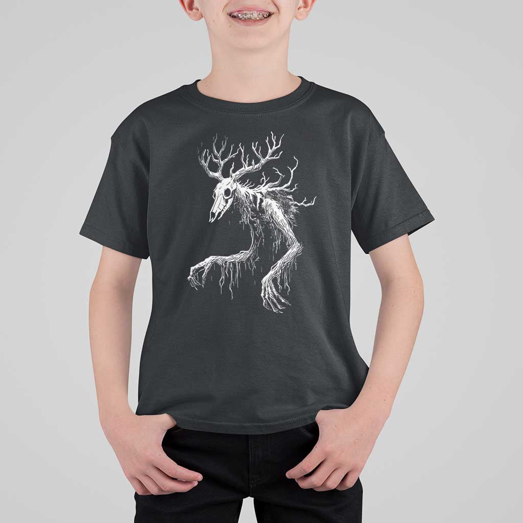 Wendigo Monster Skinwalker Mythical Cryptid T Shirt For Kid - Wonder Print Shop