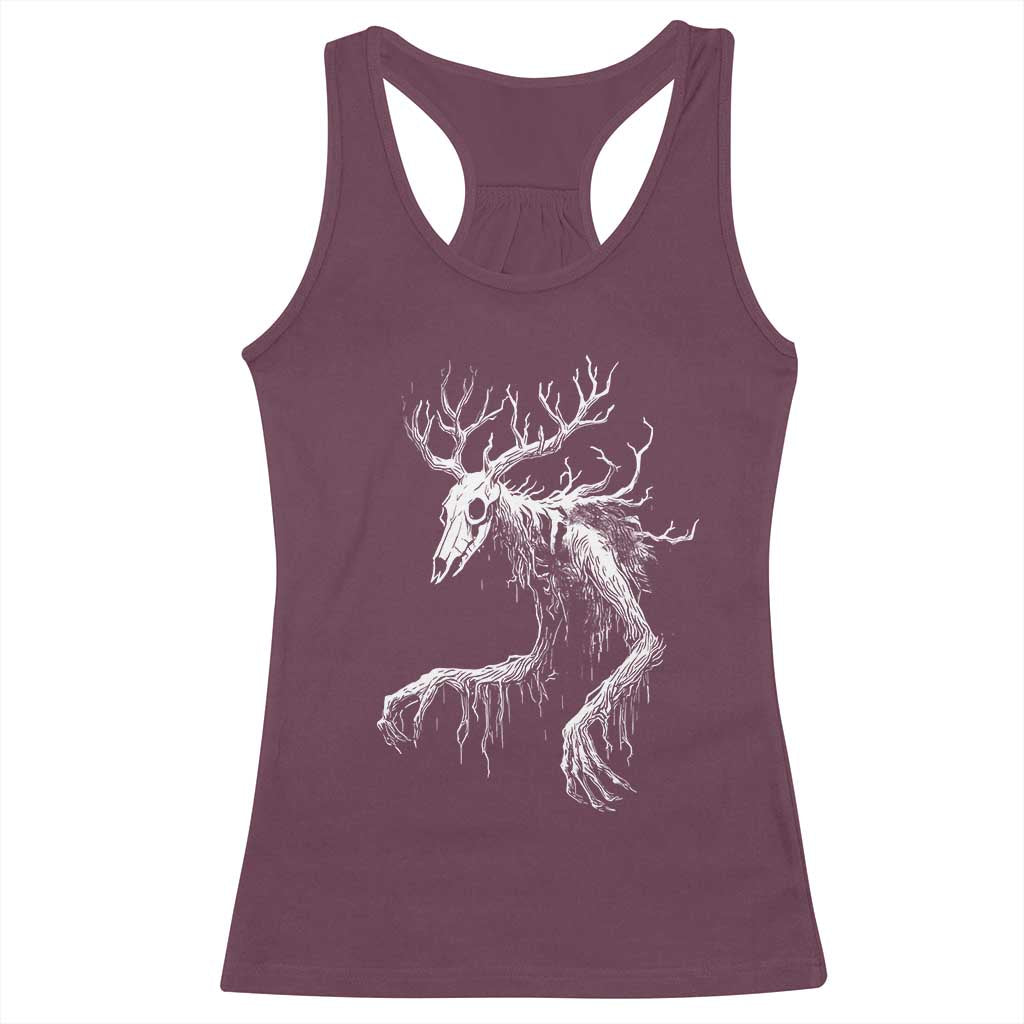 Wendigo Monster Skinwalker Mythical Cryptid Racerback Tank Top - Wonder Print Shop