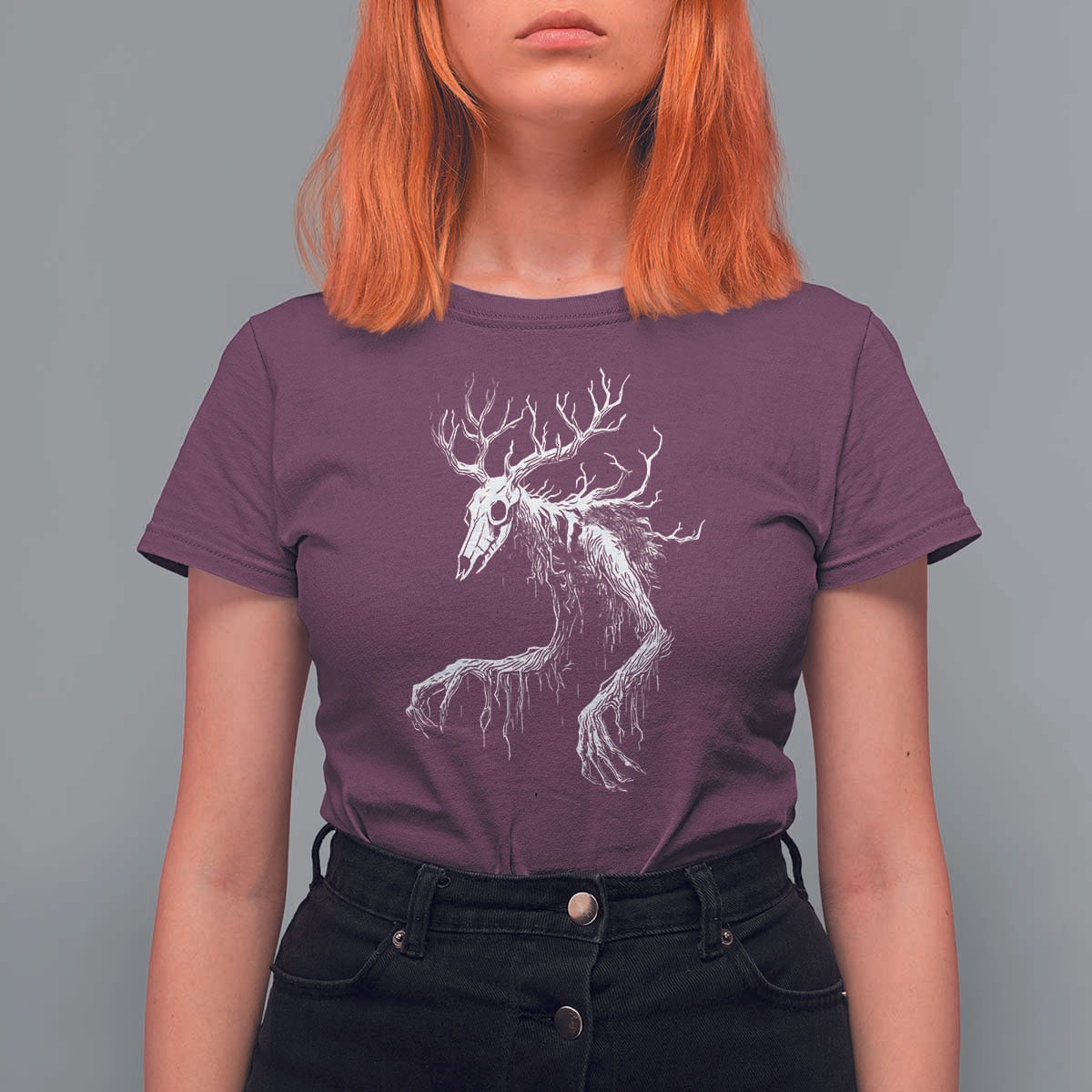 Wendigo Monster Skinwalker Mythical Cryptid T Shirt For Women - Wonder Print Shop