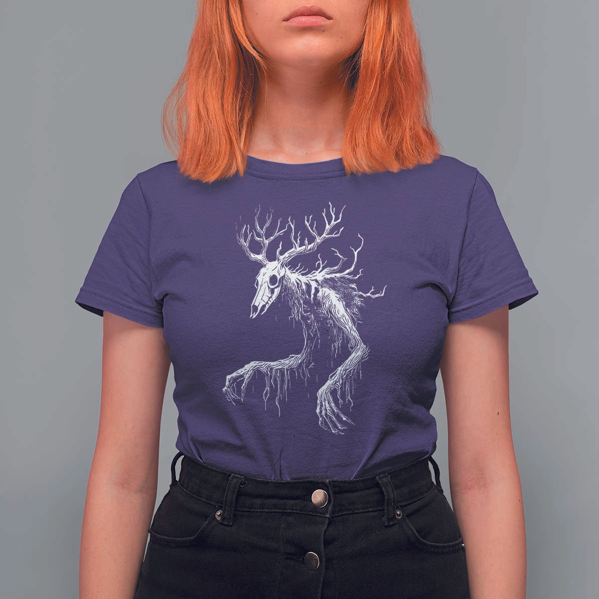 Wendigo Monster Skinwalker Mythical Cryptid T Shirt For Women - Wonder Print Shop