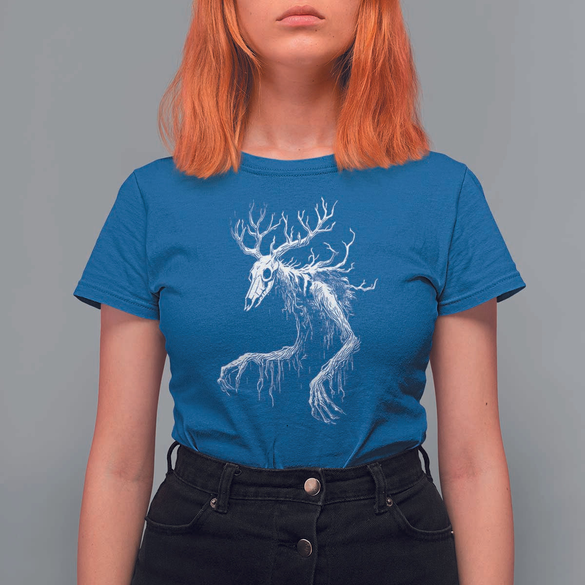 Wendigo Monster Skinwalker Mythical Cryptid T Shirt For Women - Wonder Print Shop