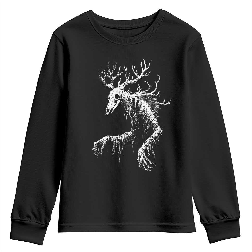 Wendigo Monster Skinwalker Mythical Cryptid Youth Sweatshirt - Wonder Print Shop