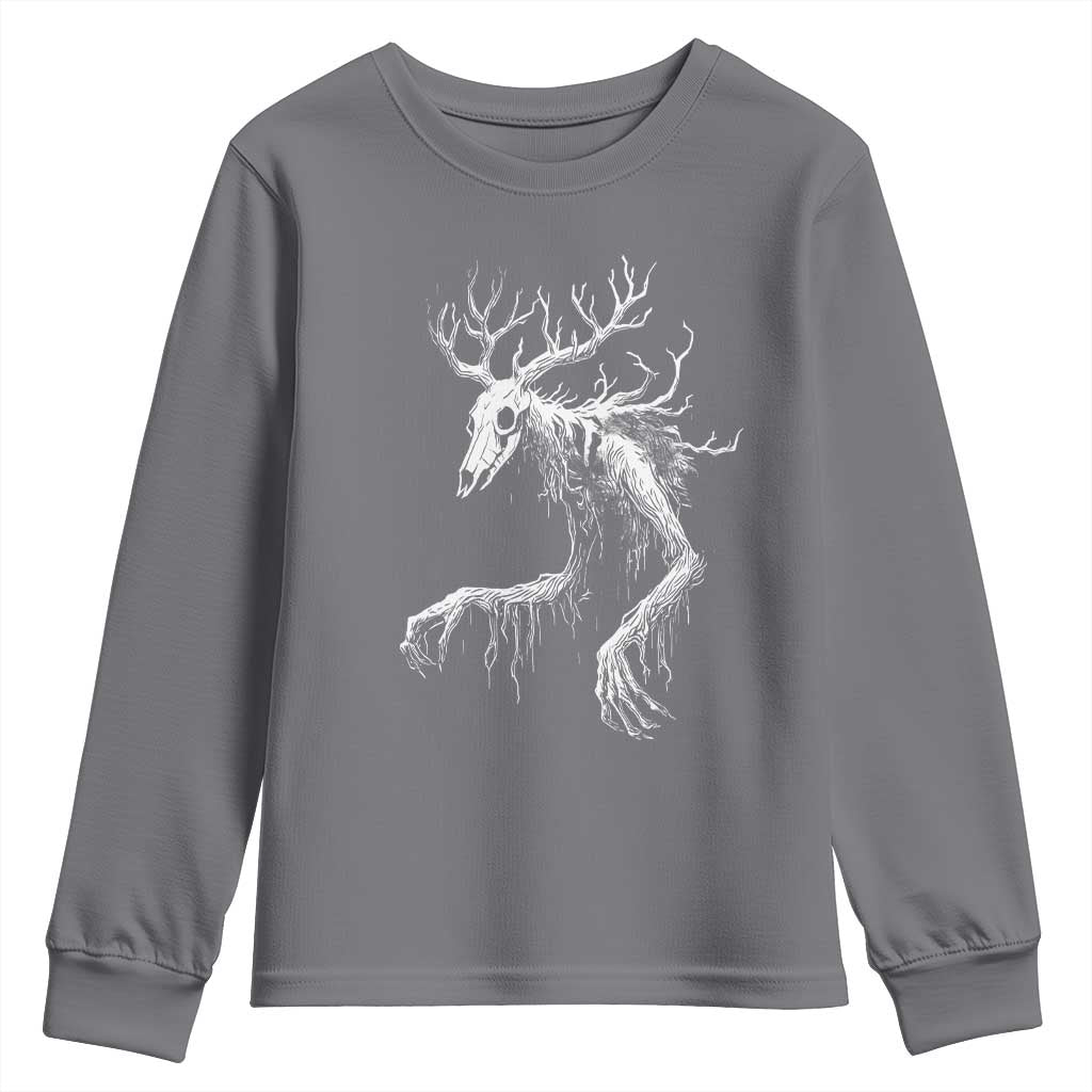 Wendigo Monster Skinwalker Mythical Cryptid Youth Sweatshirt - Wonder Print Shop