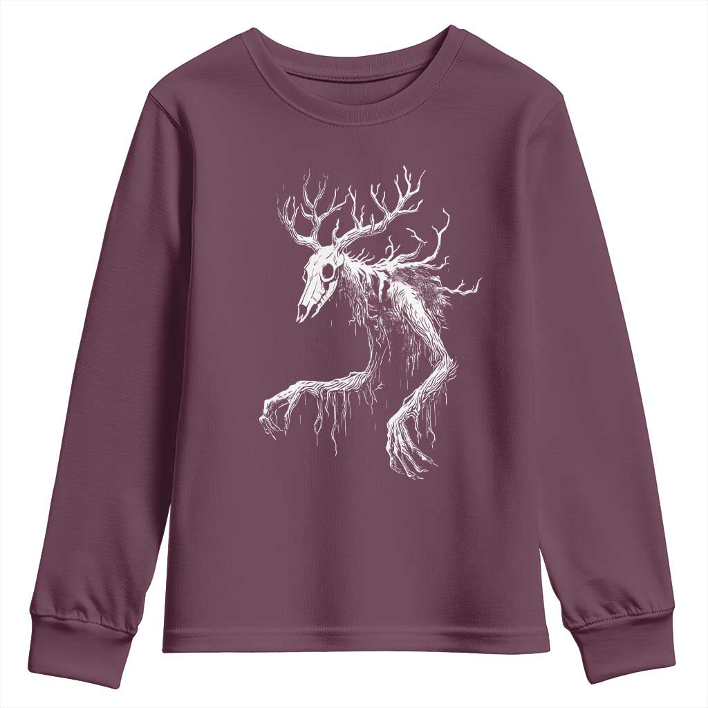 Wendigo Monster Skinwalker Mythical Cryptid Youth Sweatshirt - Wonder Print Shop