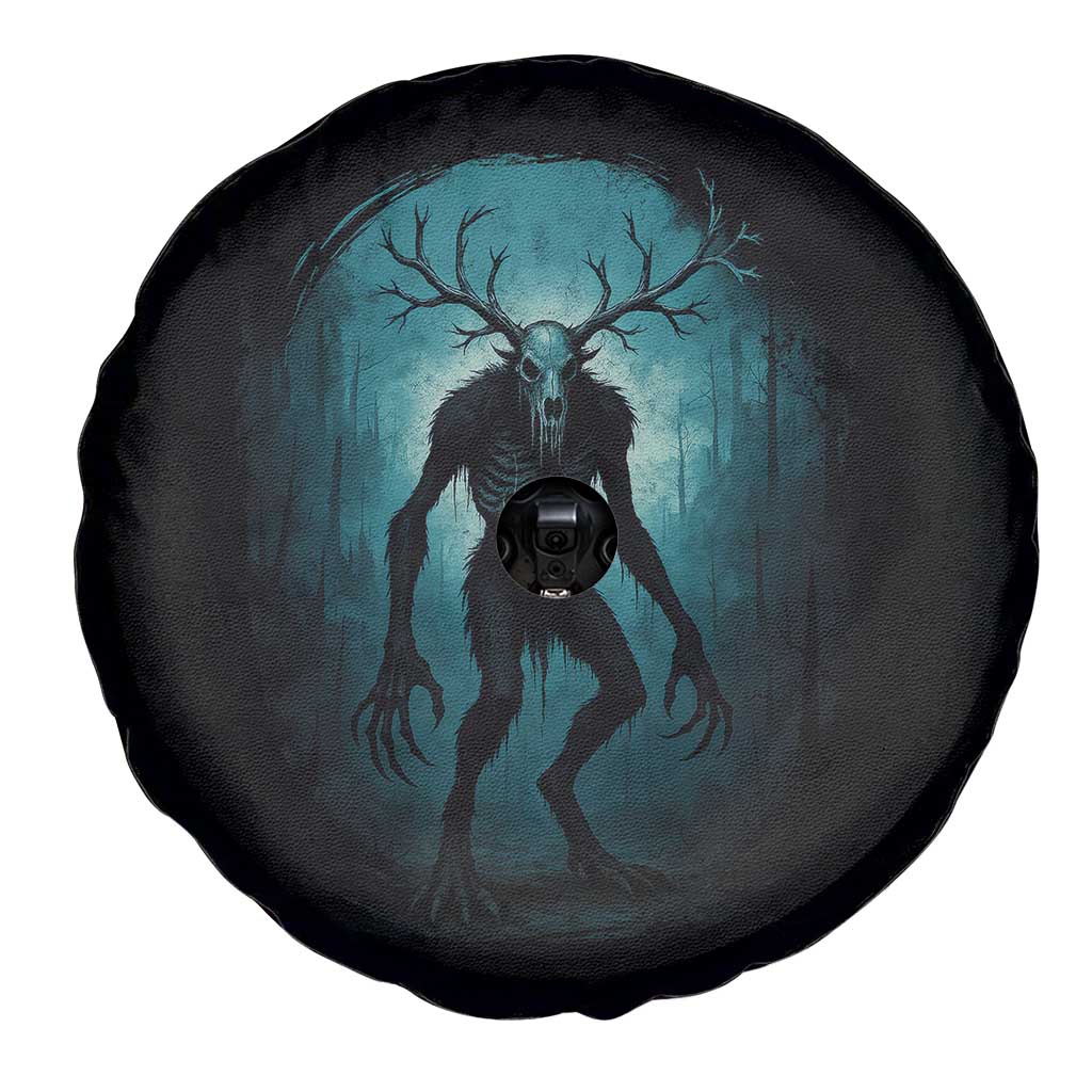 Wendigo Monster Skinwalker Mythical Cryptid Dark Forest Spare Tire Cover - Wonder Print Shop