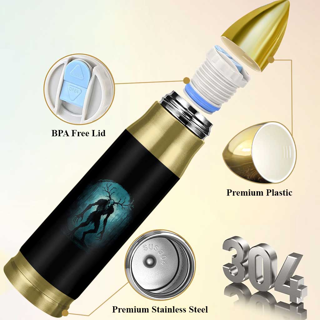 Wendigo Monster Skinwalker Mythical Cryptid Dark Forest Bullet Tumbler - Wonder Print Shop