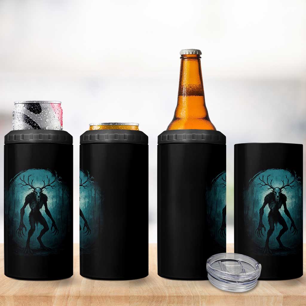 Wendigo Monster Skinwalker Mythical Cryptid Dark Forest 4 in 1 Can Cooler Tumbler - Wonder Print Shop