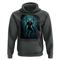 Wendigo Monster Skinwalker Mythical Cryptid Dark Forest Hoodie - Wonder Print Shop
