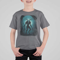 Wendigo Monster Skinwalker Mythical Cryptid Dark Forest T Shirt For Kid - Wonder Print Shop