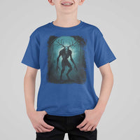 Wendigo Monster Skinwalker Mythical Cryptid Dark Forest T Shirt For Kid - Wonder Print Shop