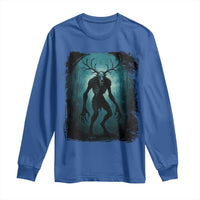 Wendigo Monster Skinwalker Mythical Cryptid Dark Forest Long Sleeve Shirt - Wonder Print Shop