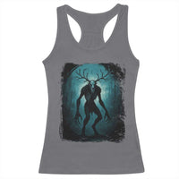 Wendigo Monster Skinwalker Mythical Cryptid Dark Forest Racerback Tank Top - Wonder Print Shop