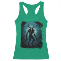 Wendigo Monster Skinwalker Mythical Cryptid Dark Forest Racerback Tank Top - Wonder Print Shop