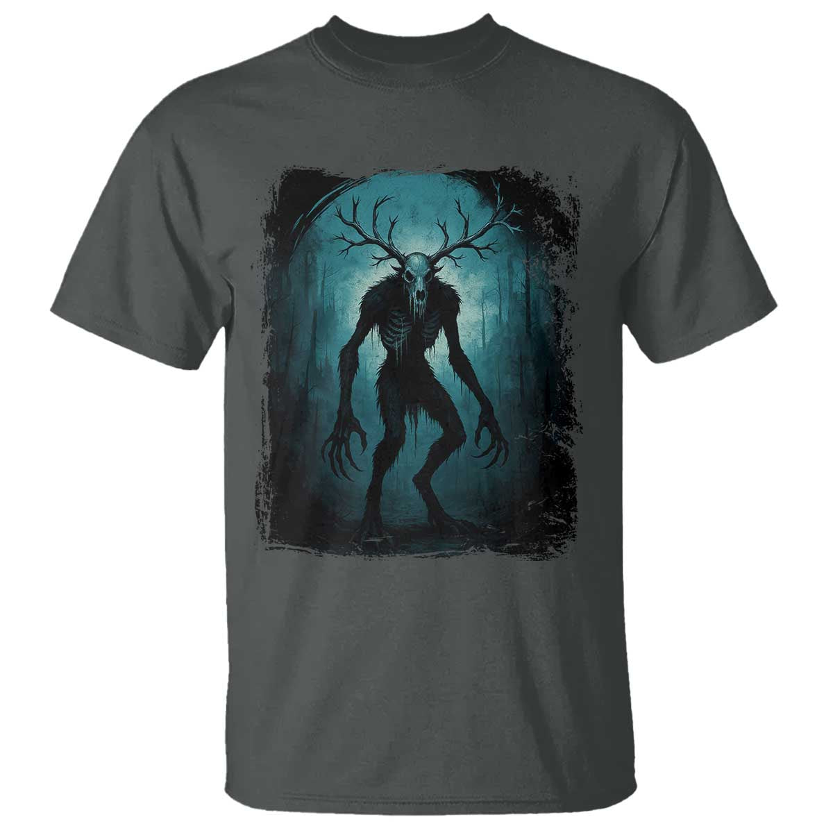Wendigo Monster Skinwalker Mythical Cryptid Dark Forest T Shirt - Wonder Print Shop