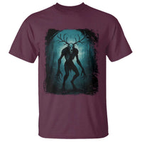 Wendigo Monster Skinwalker Mythical Cryptid Dark Forest T Shirt - Wonder Print Shop