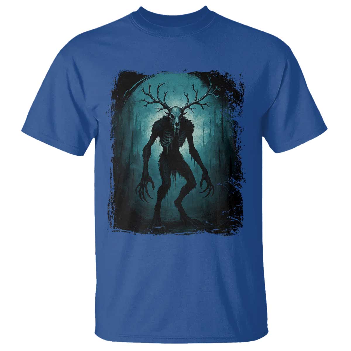 Wendigo Monster Skinwalker Mythical Cryptid Dark Forest T Shirt - Wonder Print Shop