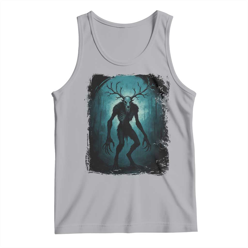 Wendigo Monster Skinwalker Mythical Cryptid Dark Forest Tank Top - Wonder Print Shop