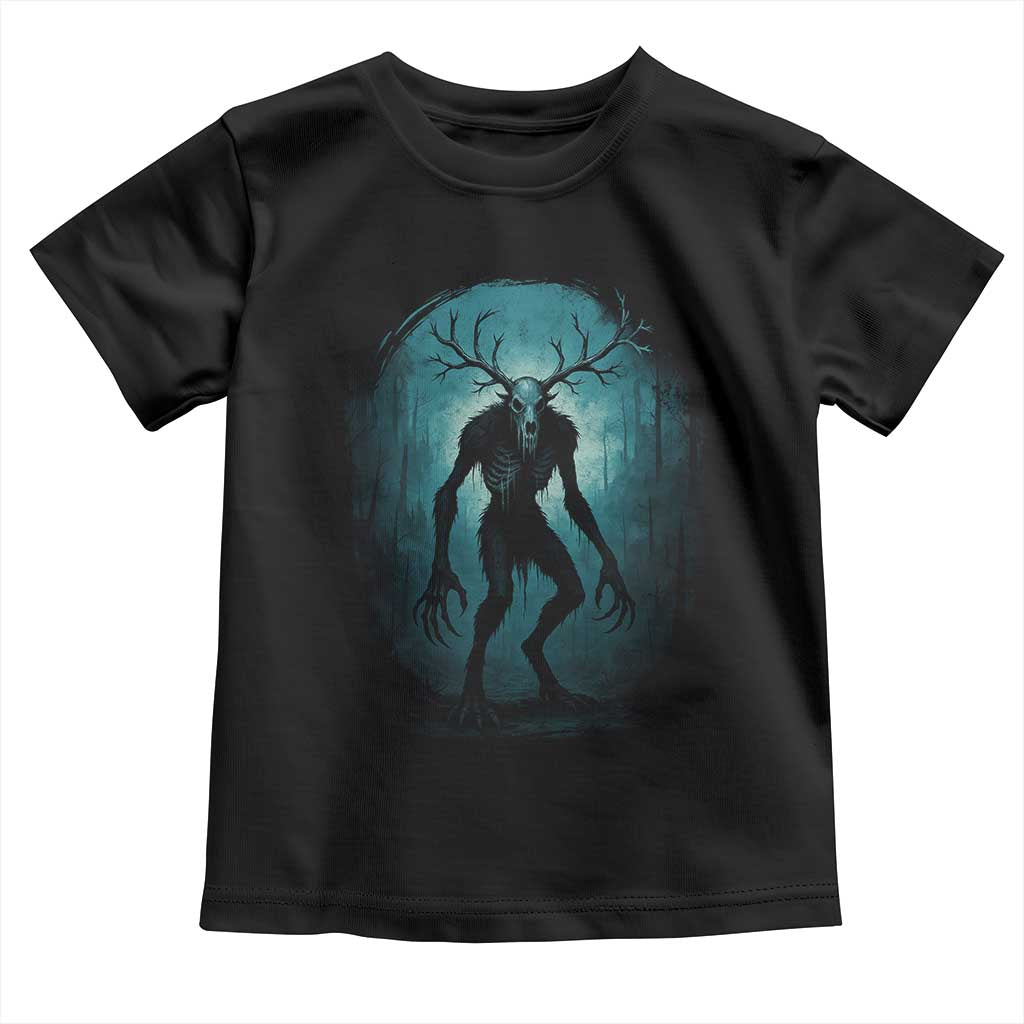 Wendigo Monster Skinwalker Mythical Cryptid Dark Forest Toddler T Shirt - Wonder Print Shop