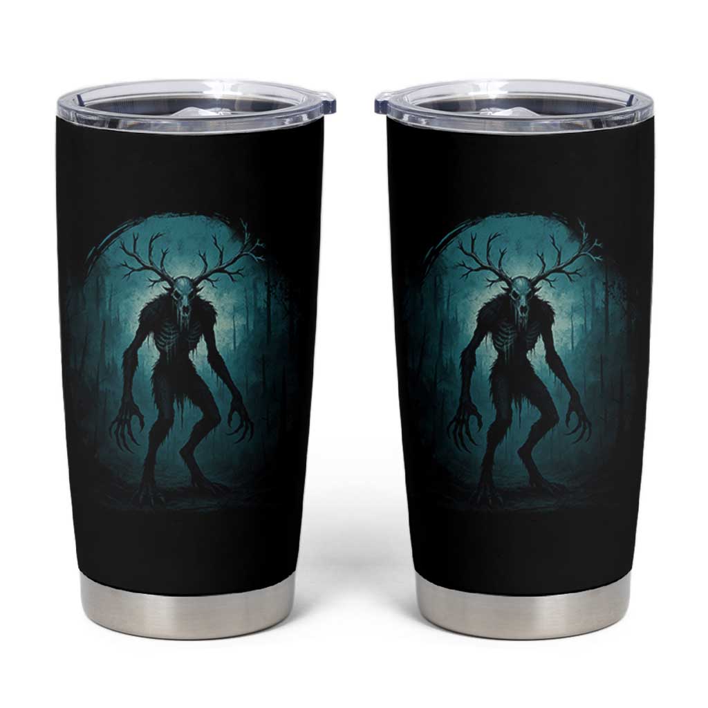 Wendigo Monster Skinwalker Mythical Cryptid Dark Forest Tumbler Cup - Wonder Print Shop