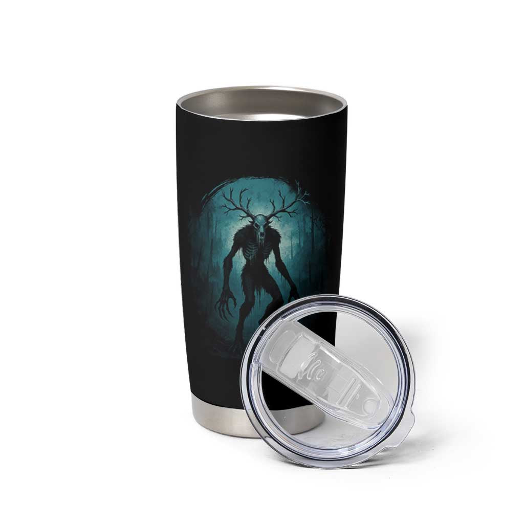 Wendigo Monster Skinwalker Mythical Cryptid Dark Forest Tumbler Cup - Wonder Print Shop