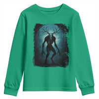 Wendigo Monster Skinwalker Mythical Cryptid Dark Forest Youth Sweatshirt - Wonder Print Shop