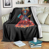 Native American Indigenous Heritage Peyote Water Bird Throw Blanket - Wonder Print Shop