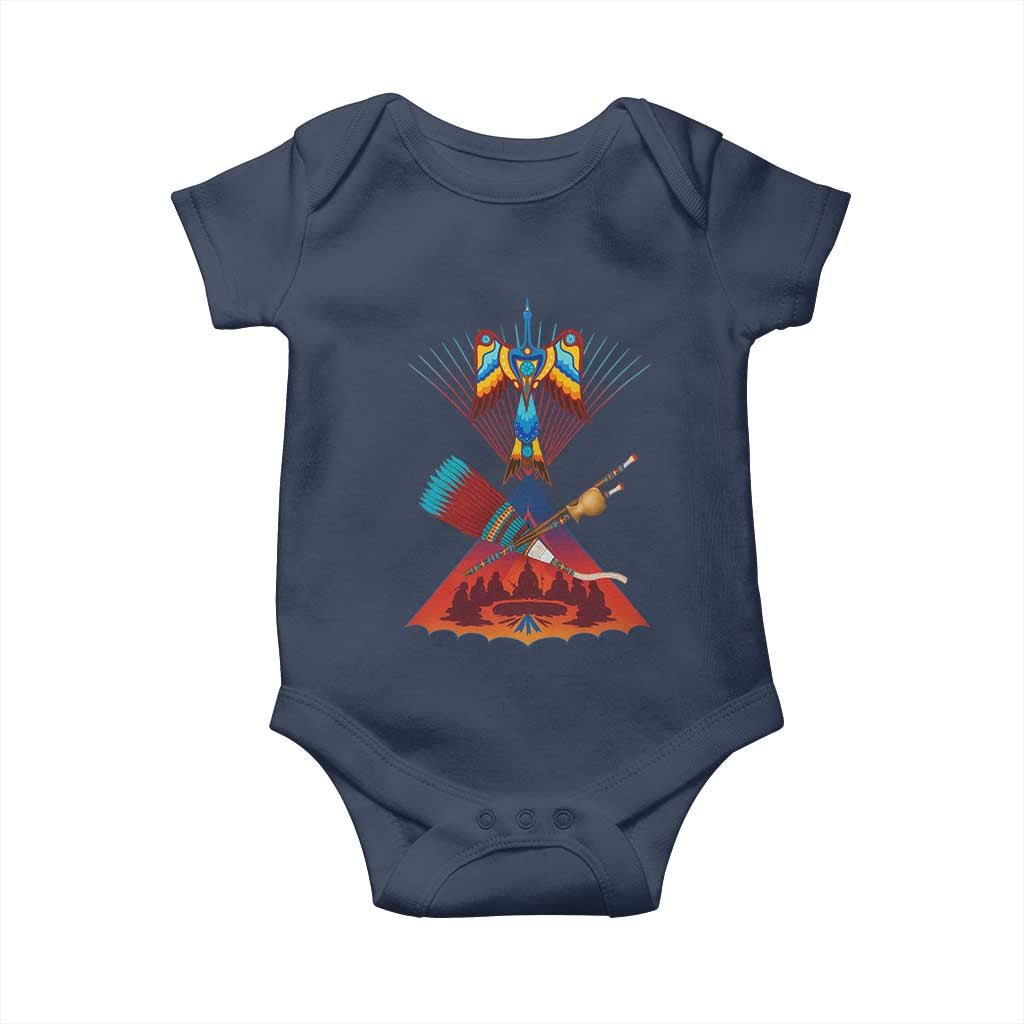 Native American Indigenous Heritage Peyote Water Bird Baby Onesie - Wonder Print Shop