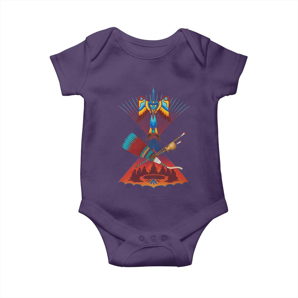 Native American Indigenous Heritage Peyote Water Bird Baby Onesie - Wonder Print Shop