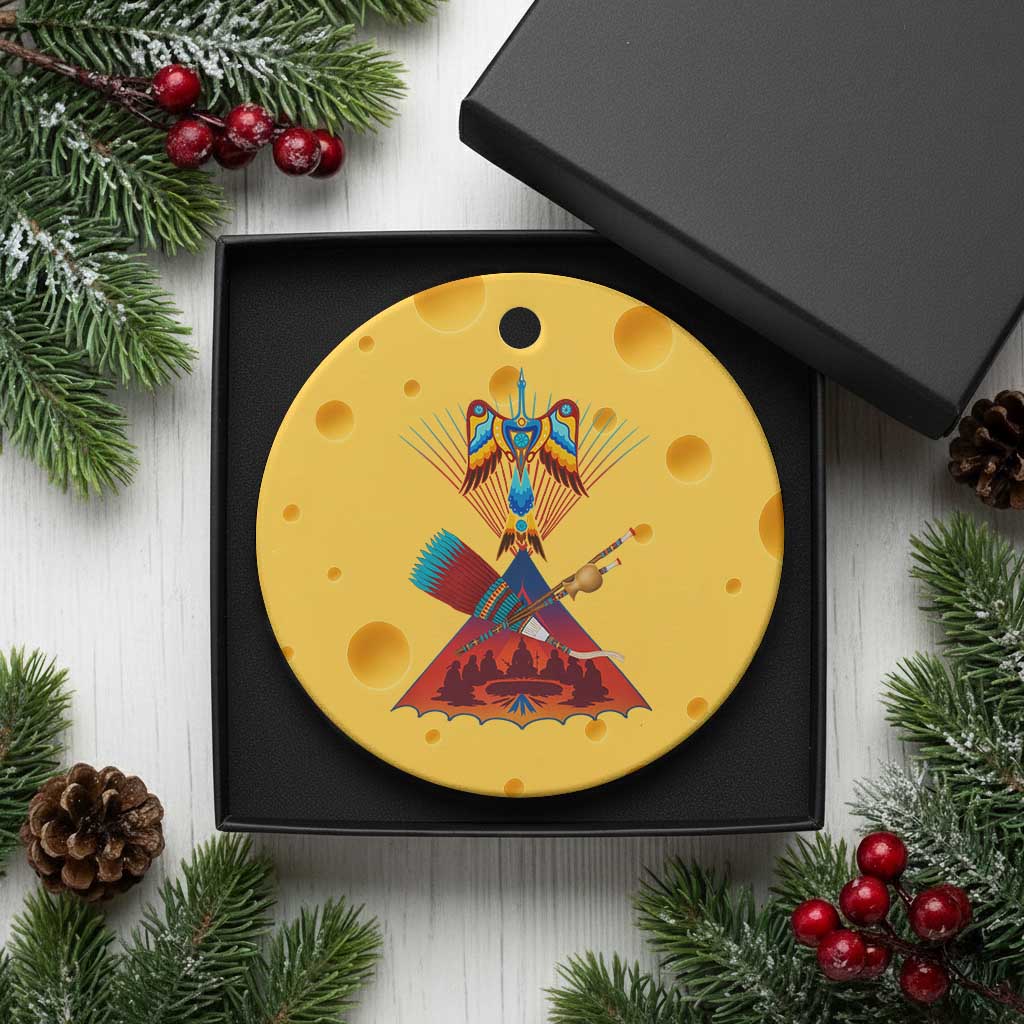 Native American Indigenous Heritage Peyote Water Bird Ceramic Ornament