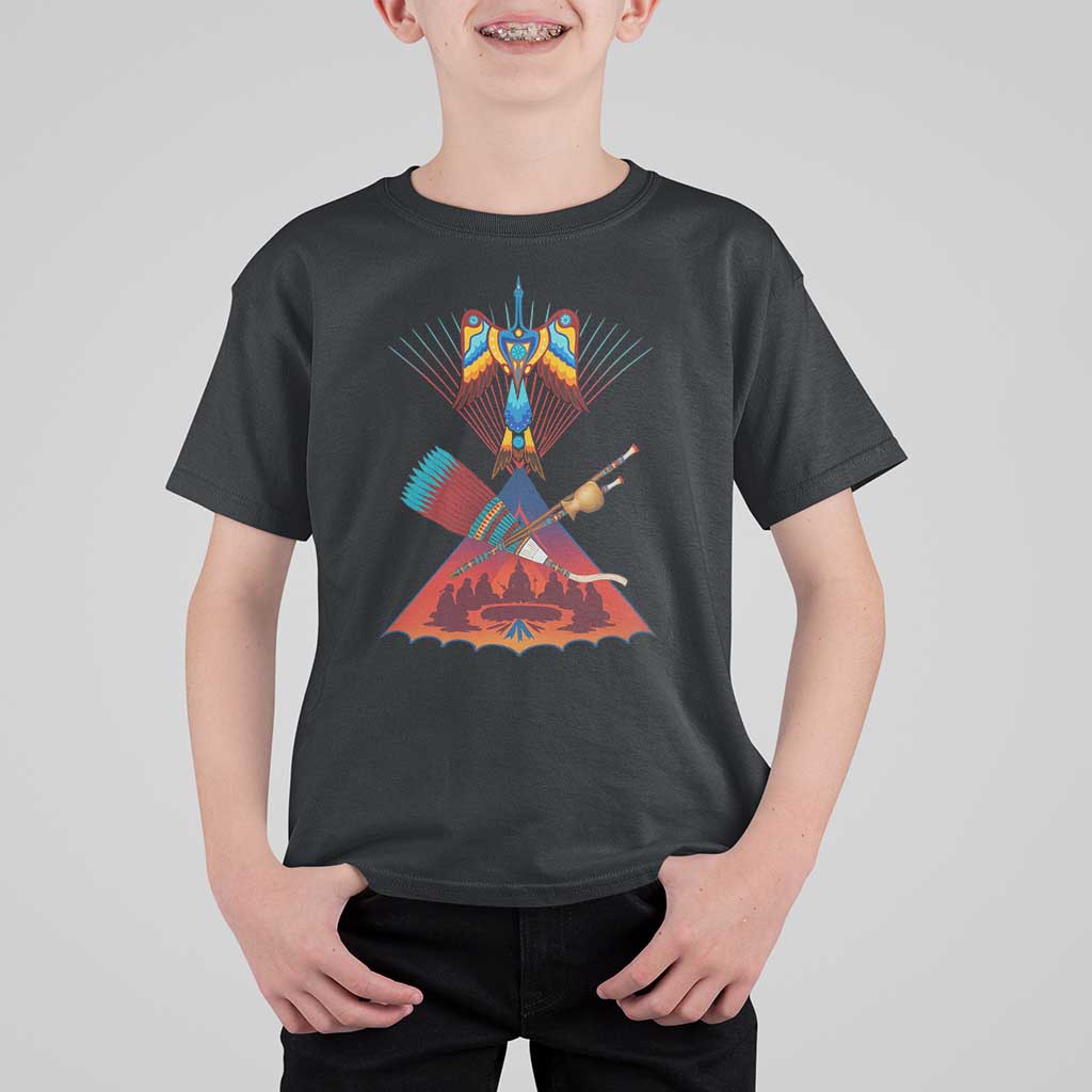 Native American Indigenous Heritage Peyote Water Bird T Shirt For Kid - Wonder Print Shop