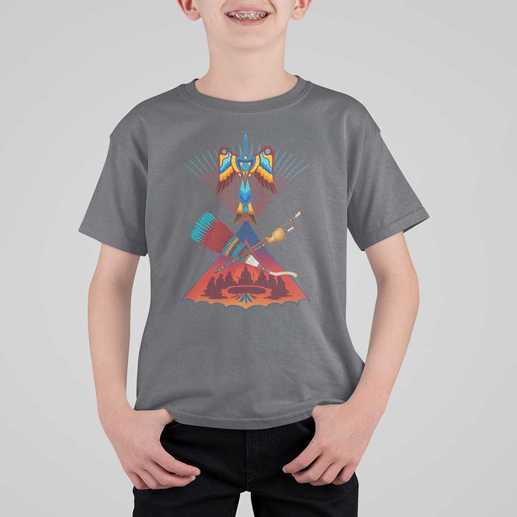 Native American Indigenous Heritage Peyote Water Bird T Shirt For Kid - Wonder Print Shop