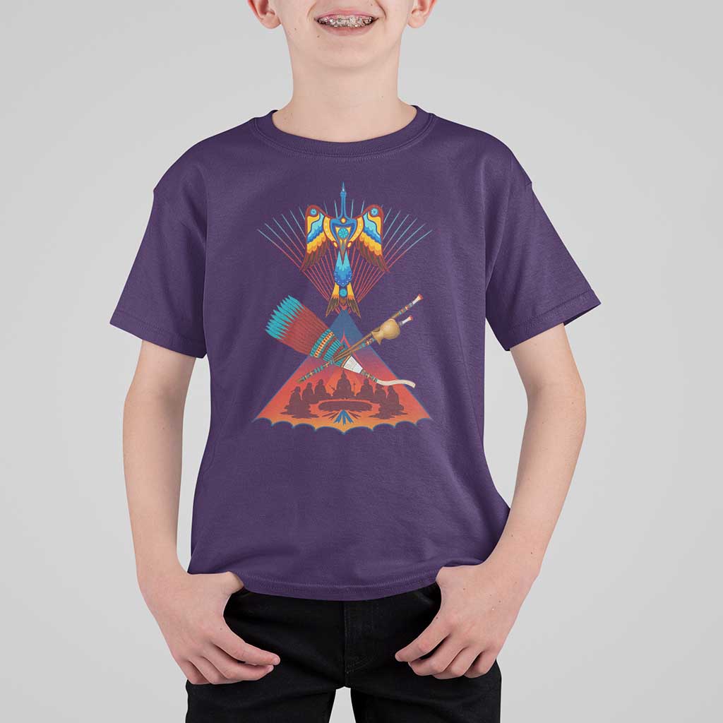 Native American Indigenous Heritage Peyote Water Bird T Shirt For Kid - Wonder Print Shop