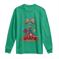 Native American Indigenous Heritage Peyote Water Bird Long Sleeve Shirt - Wonder Print Shop