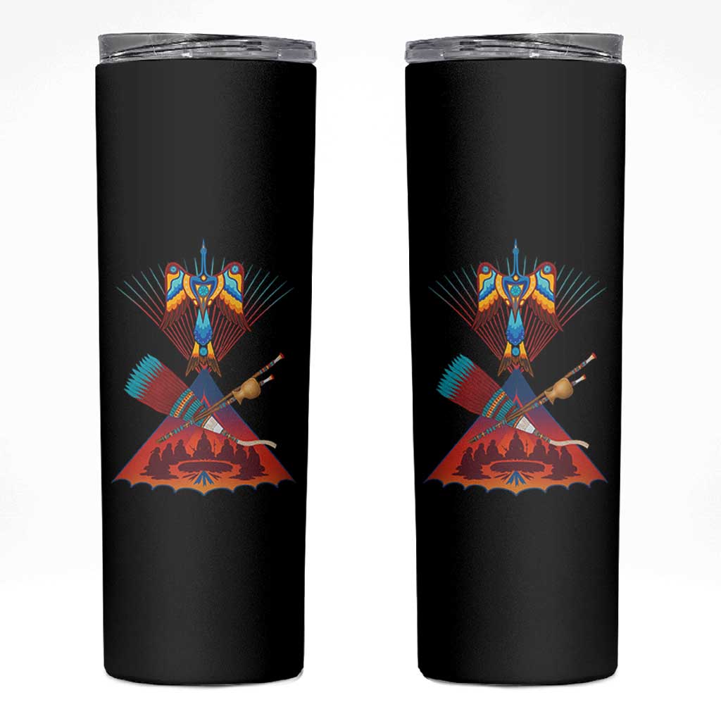 Native American Indigenous Heritage Peyote Water Bird Skinny Tumbler - Wonder Print Shop