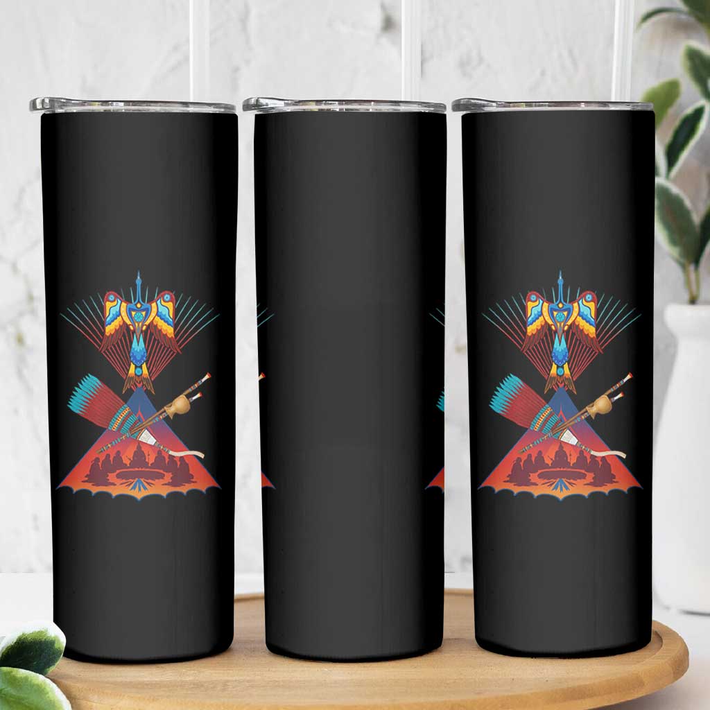 Native American Indigenous Heritage Peyote Water Bird Skinny Tumbler - Wonder Print Shop