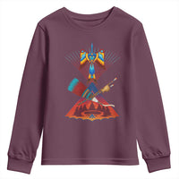 Native American Indigenous Heritage Peyote Water Bird Youth Sweatshirt - Wonder Print Shop
