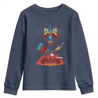 Native American Indigenous Heritage Peyote Water Bird Youth Sweatshirt - Wonder Print Shop