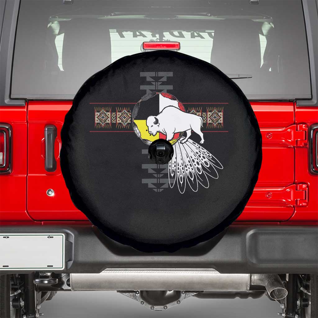 Native American White Buffalo Spare Tire Cover Seven Sacred Grandfather Teachings - Wonder Print Shop