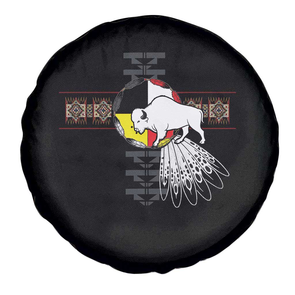 Native American White Buffalo Spare Tire Cover Seven Sacred Grandfather Teachings - Wonder Print Shop