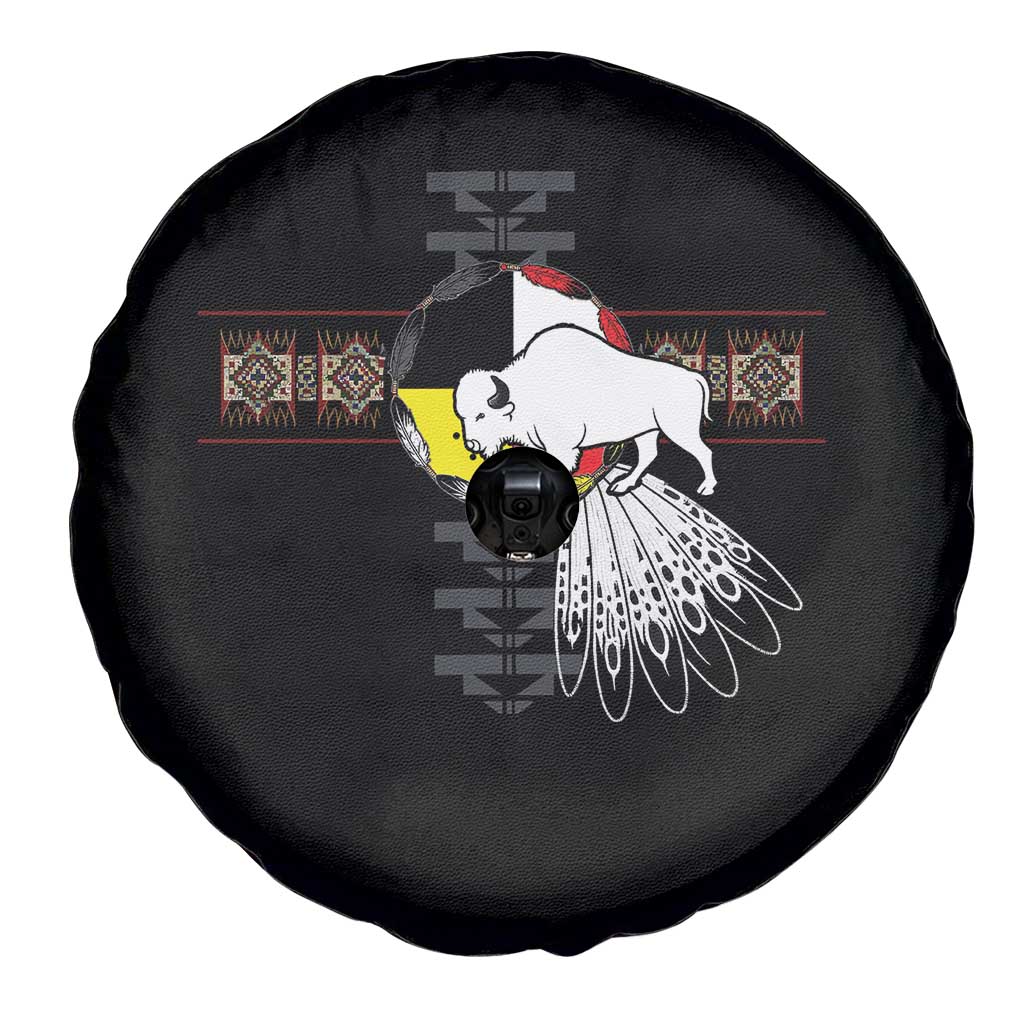 Native American White Buffalo Spare Tire Cover Seven Sacred Grandfather Teachings - Wonder Print Shop