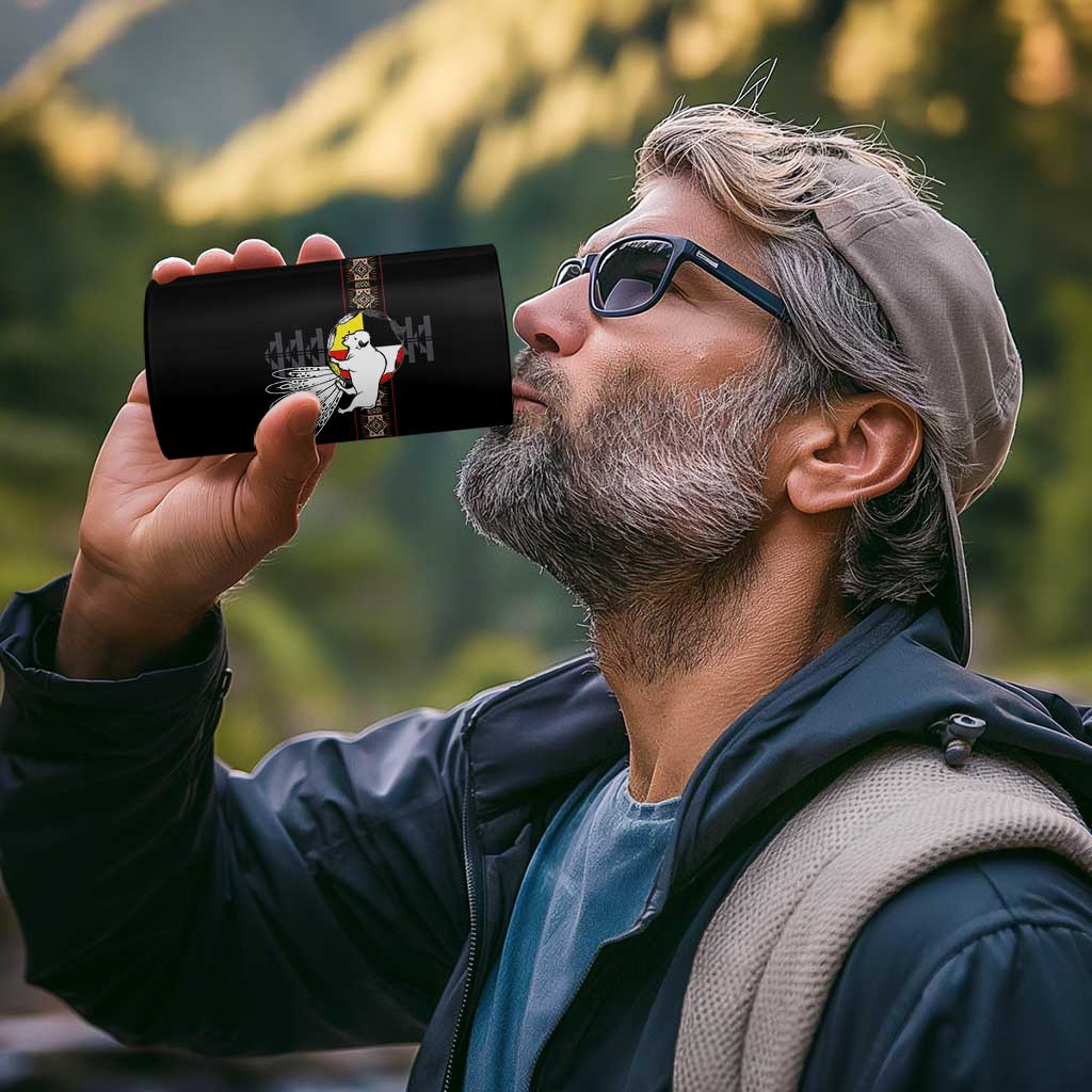 Native American White Buffalo 4 in 1 Can Cooler Tumbler Seven Sacred Grandfather Teachings - Wonder Print Shop