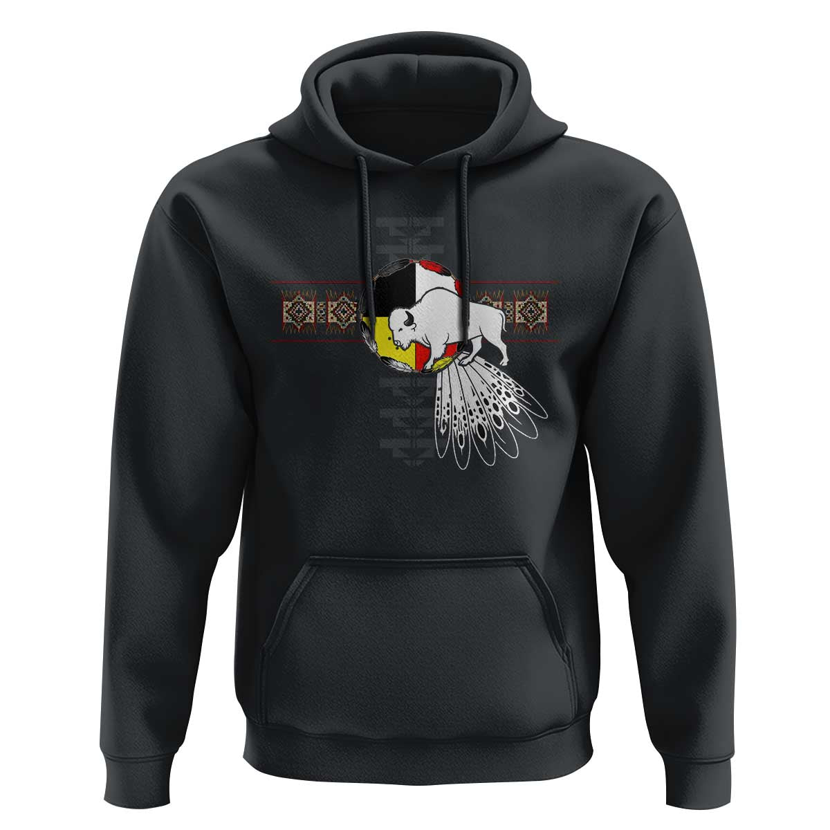 Native American White Buffalo Hoodie Seven Sacred Grandfather Teachings - Wonder Print Shop