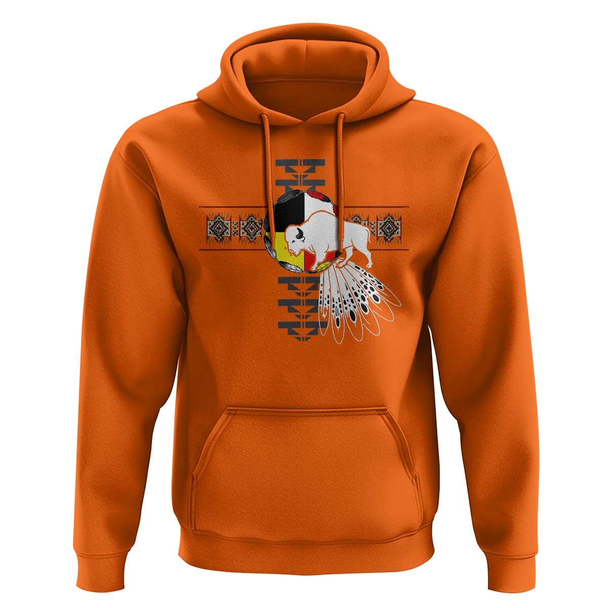 Native American White Buffalo Hoodie Seven Sacred Grandfather Teachings - Wonder Print Shop