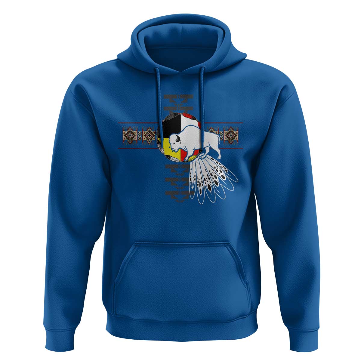 Native American White Buffalo Hoodie Seven Sacred Grandfather Teachings - Wonder Print Shop