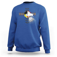 Native American White Buffalo Sweatshirt Seven Sacred Grandfather Teachings - Wonder Print Shop