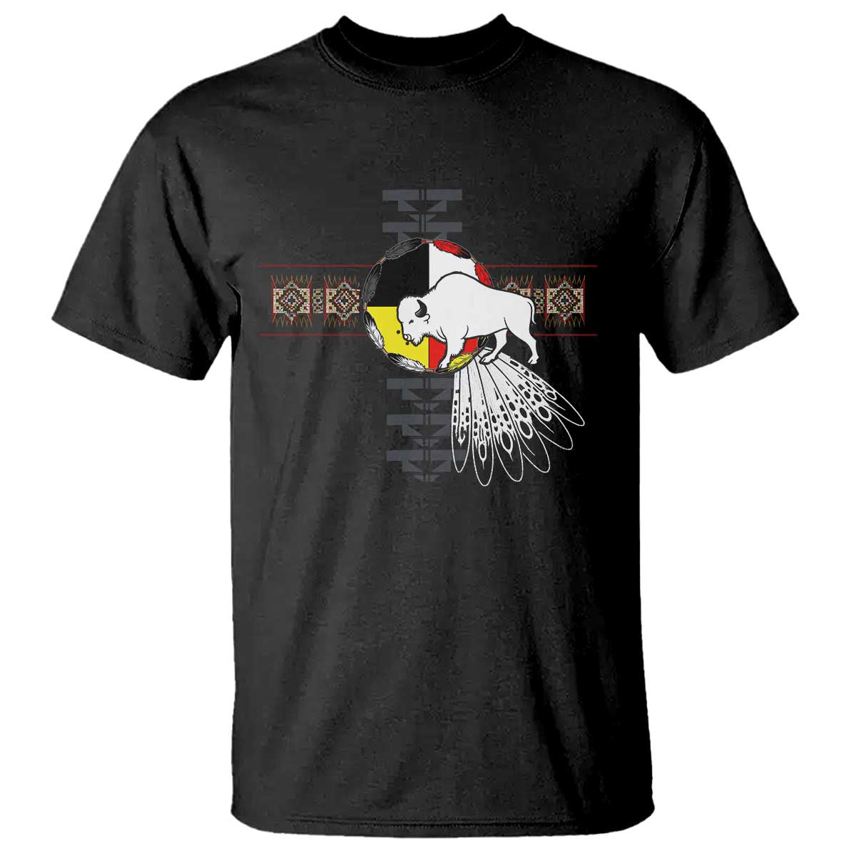 Native American White Buffalo T Shirt Seven Sacred Grandfather Teachings - Wonder Print Shop