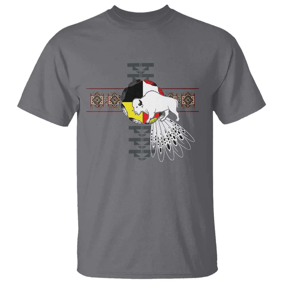 Native American White Buffalo T Shirt Seven Sacred Grandfather Teachings - Wonder Print Shop
