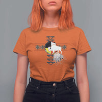 Native American White Buffalo T Shirt For Women Seven Sacred Grandfather Teachings - Wonder Print Shop